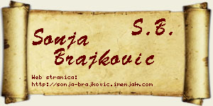 Sonja Brajković vizit kartica